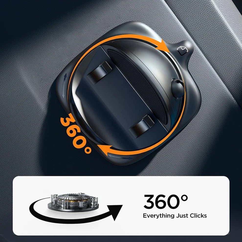 Aria | Suporte de Telemóvel para Carro | Rotação 360°, Universal | Painel ou Ventilação