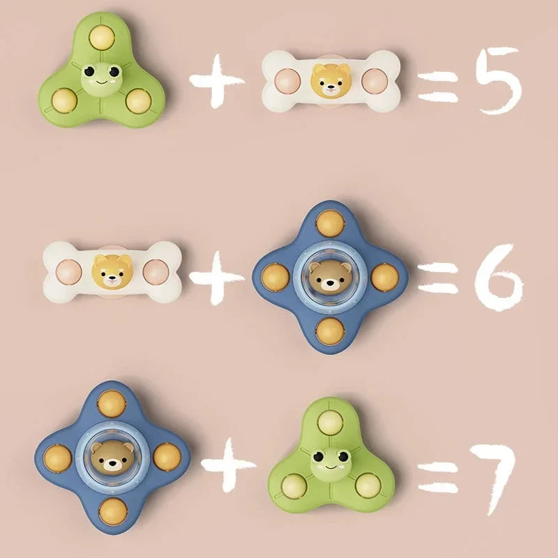 Dione | Brinquedos de Banho Giratórios | Educativos e Divertidos | Seguro, Ventosa