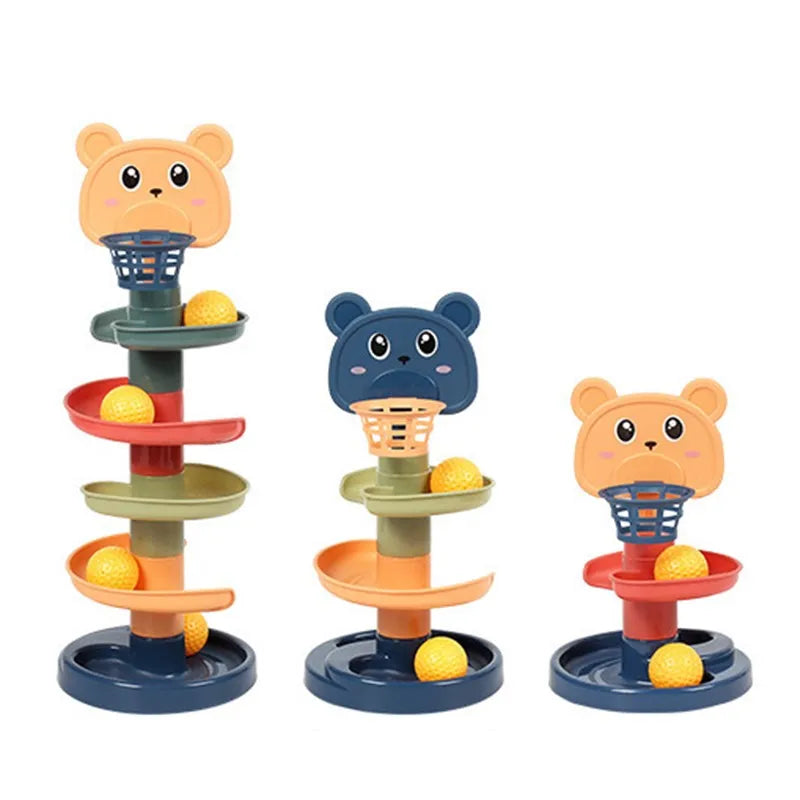 Tamsin | Conjunto de Brinquedo Escorregador e Empilhamento | Estimulação Infantil | Bolas, Copos, Interativo