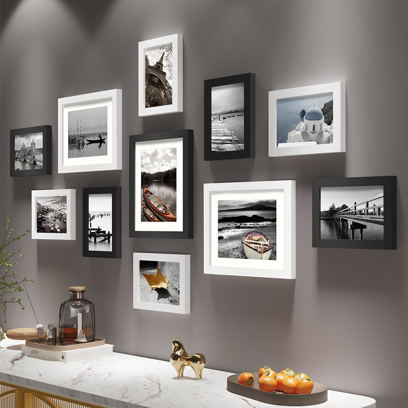 Iris | Conjunto de Molduras para Fotos | 11 Peças, Estilo Clássico, Sem Furos | Decoração Sala