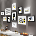 Iris | Conjunto de Molduras para Fotos | 11 Peças, Estilo Clássico, Sem Furos | Decoração Sala