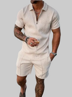 Conjunto Shorts Masculino | Slim Fit Verão, Manga Curta