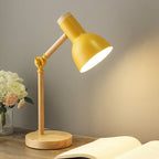 Fleur | Candeeiro de Mesa LED | Design Nórdico Ajustável | Metal e Madeira