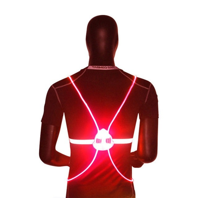 Xanthe | Colete LED Refletivo 360° | Segurança Noturna para Corredores e Ciclistas