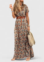Saoirse | Vestido Maxi Boho Feminino Decote V