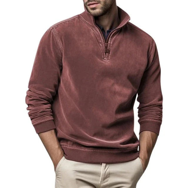 Homem Camisola Fleece Quarto Zip Regular Fit