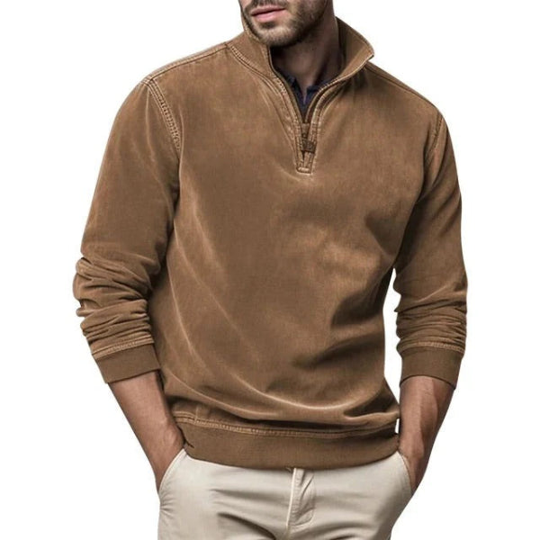 Homem Camisola Fleece Quarto Zip Regular Fit