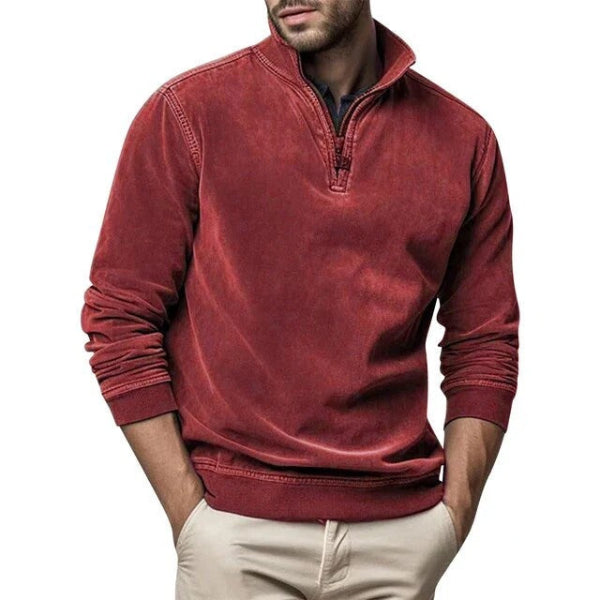 Homem Camisola Fleece Quarto Zip Regular Fit