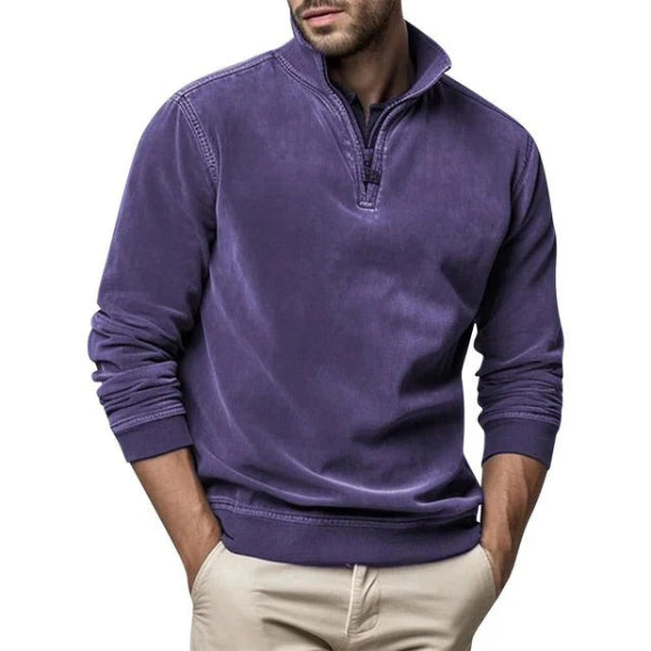 Homem Camisola Fleece Quarto Zip Regular Fit