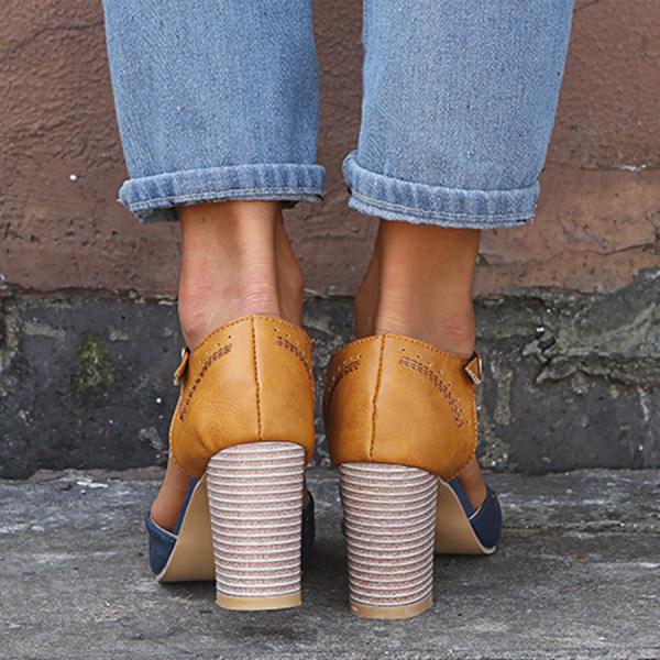 Leah | Mulher Scarpin Salto Bloco 5cm