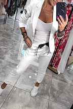 Indra | Conjunto Feminino 2 Peças Blazer e Calça Cintura Elástica