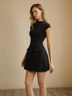 Alba | Mulher Vestido de Cocktail Manga Curta Mini