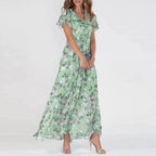 Vestido de Verão Longo | Estampa Floral, Leve e Elegante