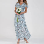 Vestido de Verão Longo | Estampa Floral, Leve e Elegante