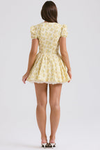 Vestido Midi Floral Envolvido | Decote V, Mangas Bufantes | Verão Feminino