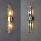 Aplique de Parede LED | Cristal e Dourado, Design Moderno | Mila