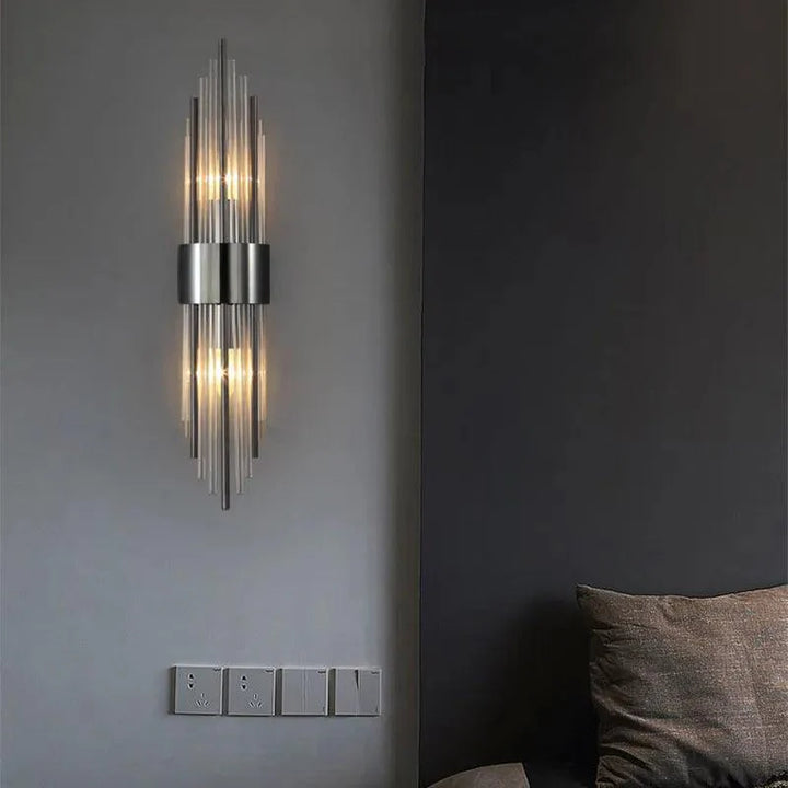 Aplique de Parede LED | Cristal e Dourado, Design Moderno | Mila