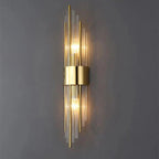 Aplique de Parede LED | Cristal e Dourado, Design Moderno | Mila