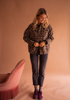 Nina | Mulher Casaco Animal Print com Forro