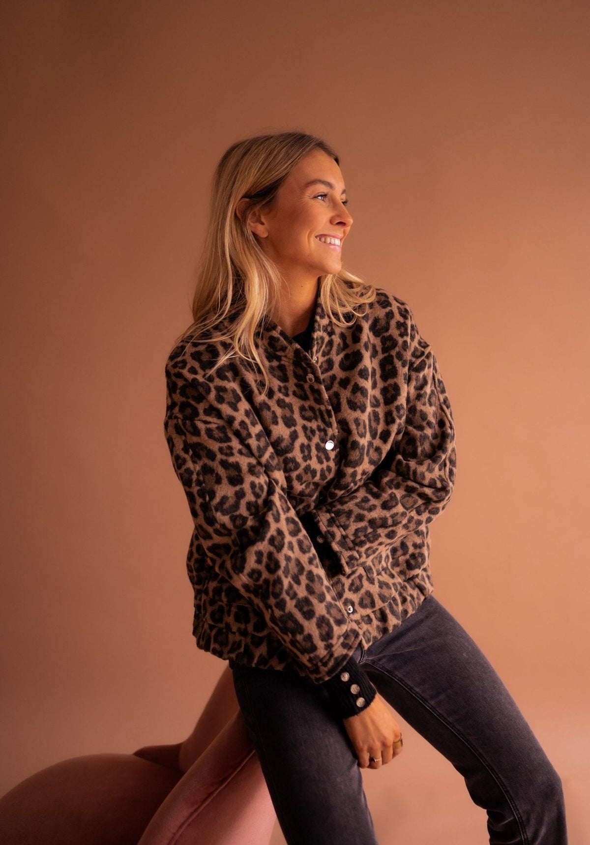 Nina | Mulher Casaco Animal Print com Forro
