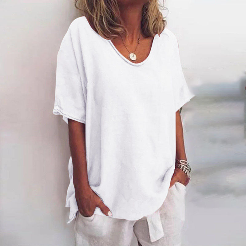 Romy | Blusa Feminina Manga Curta Folgada