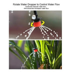 Sistema de irrigação automático para jardim com mangueira e sprinklers ajustáveis