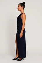 Vestido Maxi Senhora | Um Ombro, Fenda Alta, Festivo