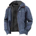 Homem Jaqueta com Capuz Forro Polar Fecho Zip