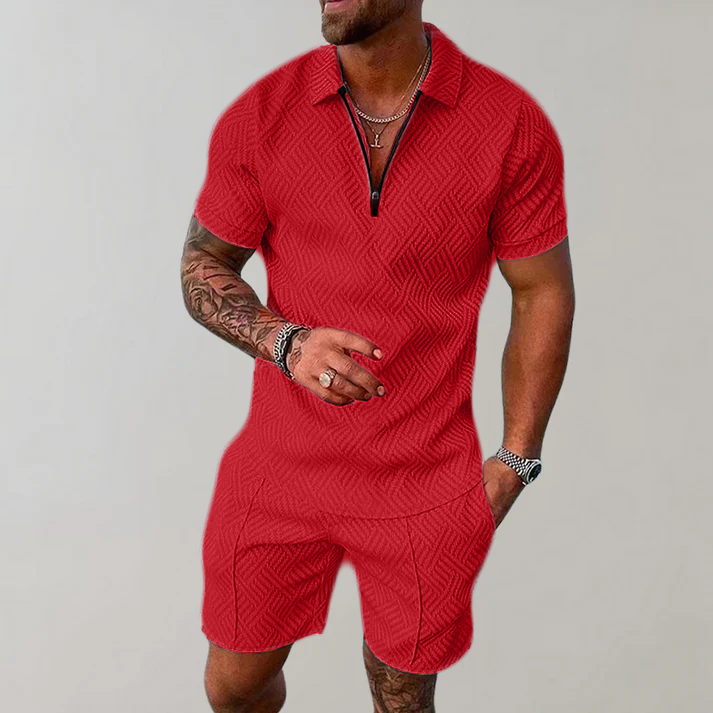 Conjunto Shorts Masculino | Slim Fit Verão, Manga Curta