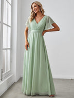 Vestido Maxi em Gaze Linha A para Mulher