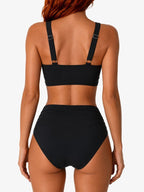 Bikini Feminino Cintura Alta de Duas Peças