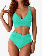 Bikini Feminino Cintura Alta de Duas Peças