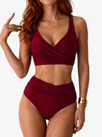 Bikini Feminino Cintura Alta de Duas Peças
