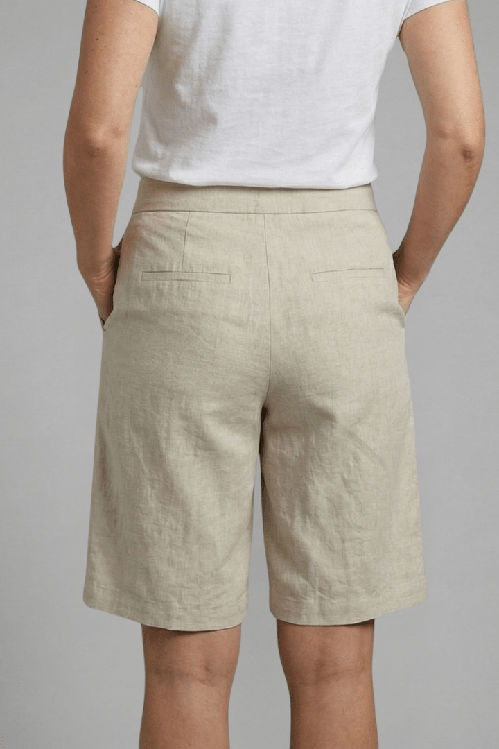 Shorts Feminino Cintura Alta Algodão Elástico