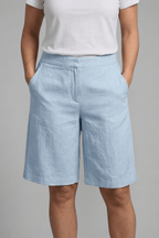 Shorts Feminino Cintura Alta Algodão Elástico