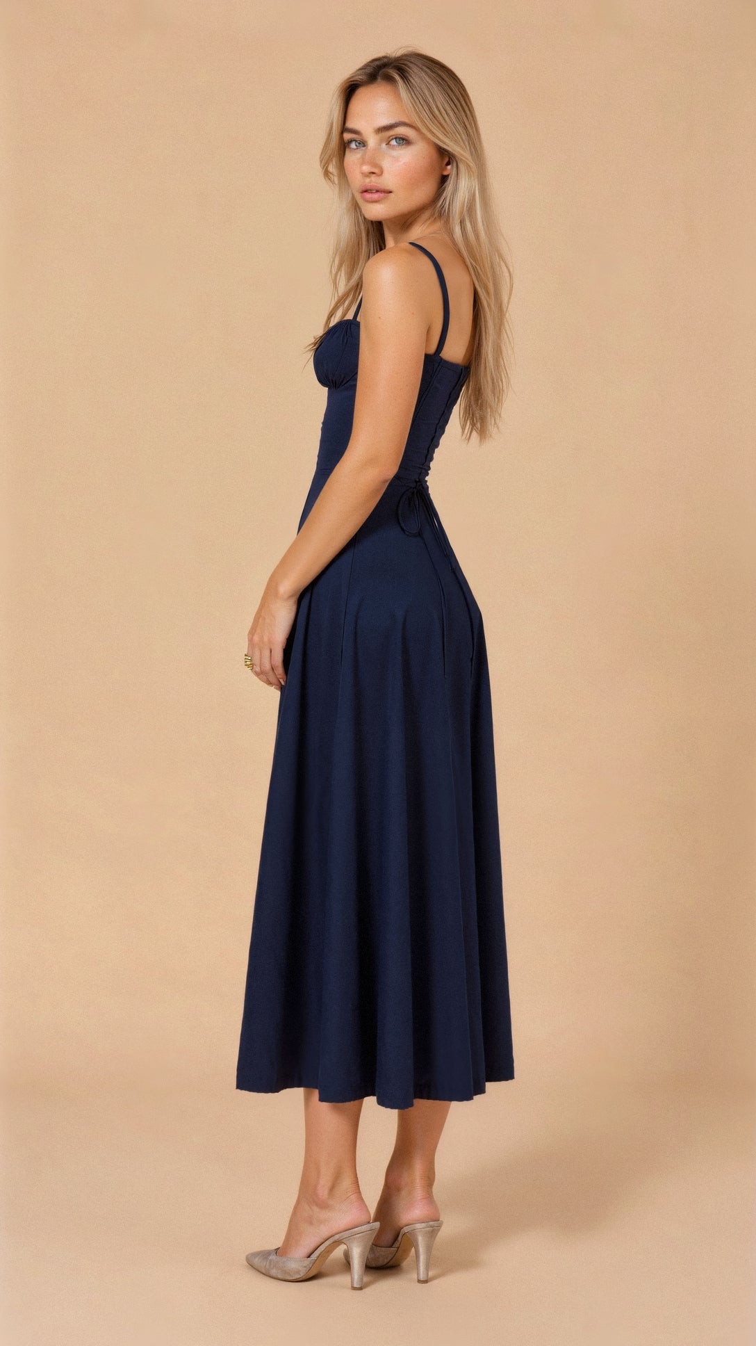 Vestido Midi Mulher Corset