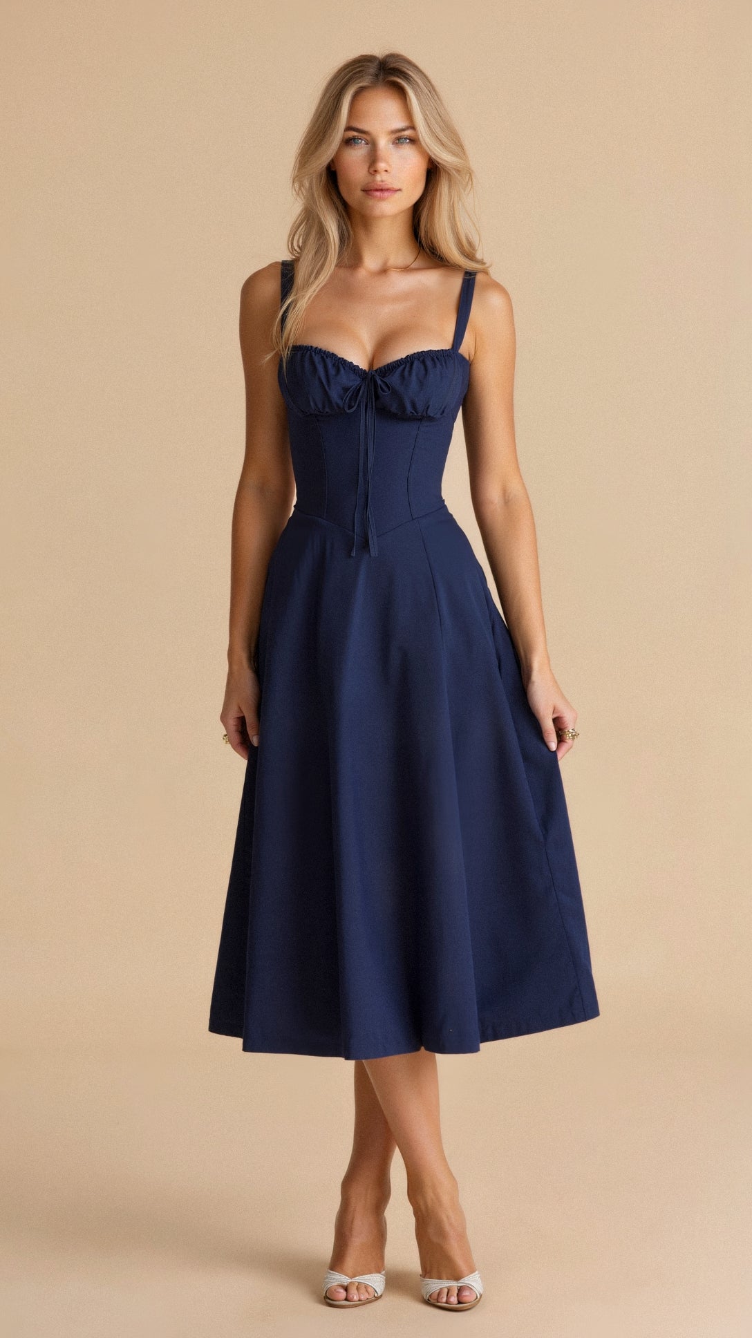 Vestido Midi Mulher Corset