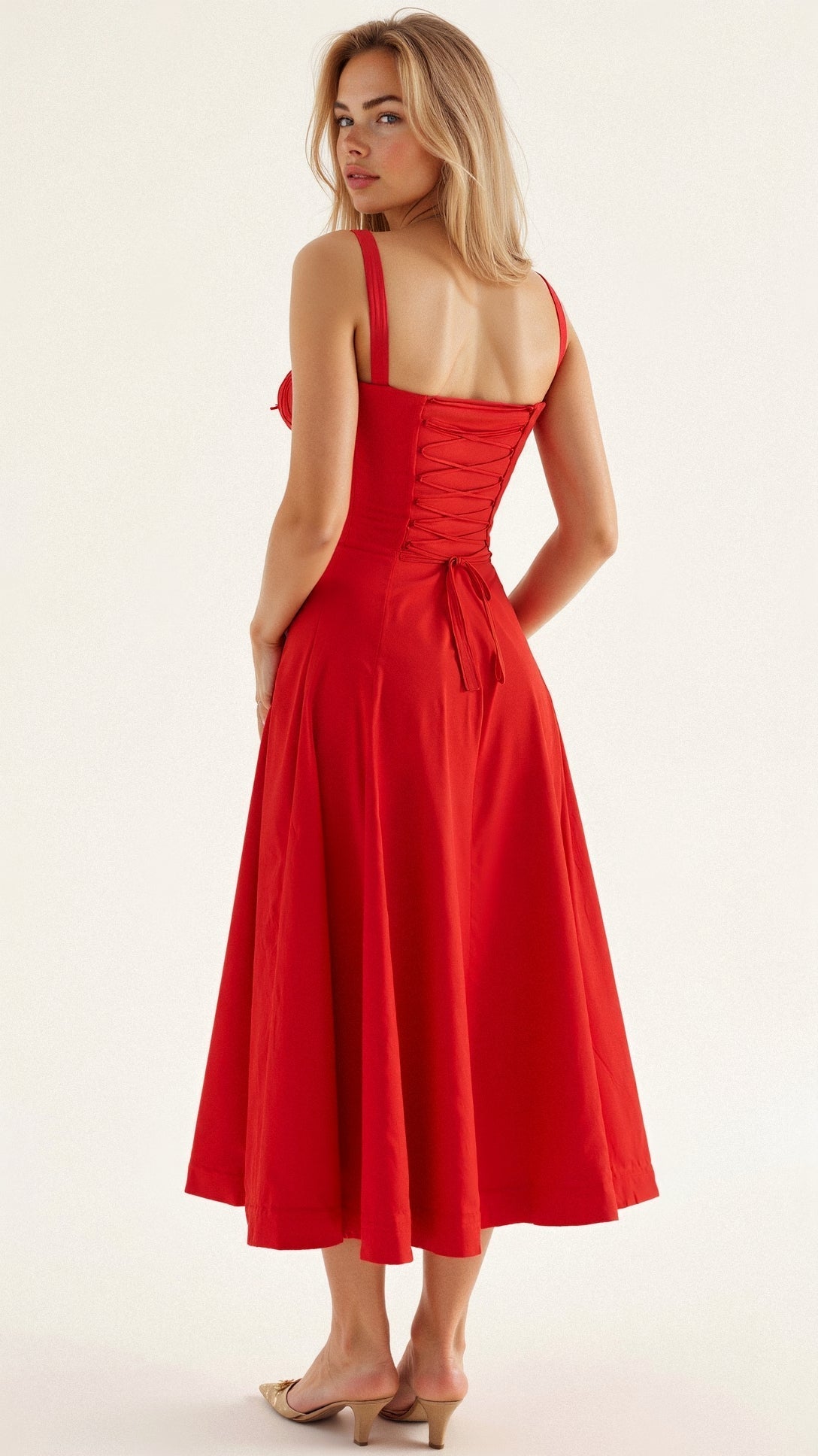 Vestido Midi Mulher Corset
