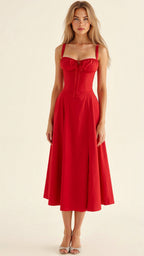 Vestido Midi Mulher Corset