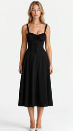 Vestido Midi Mulher Corset