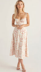 Vestido Midi Mulher Corset