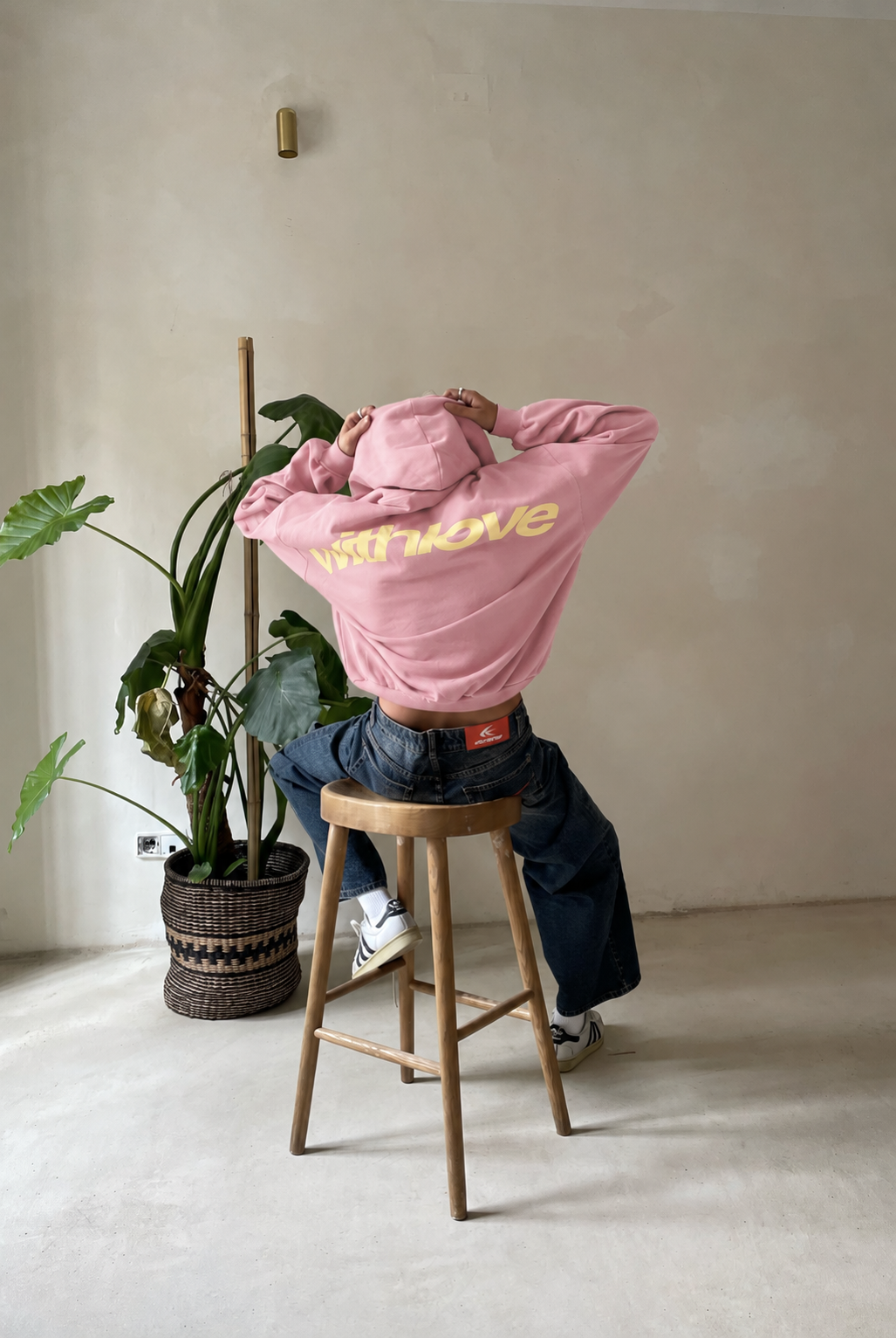 Mulher Hoodie Mix de Algodão Com Amor