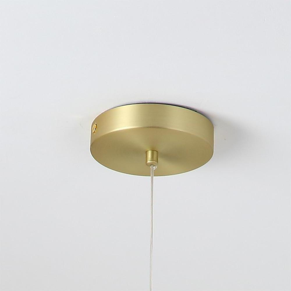 Xanthe | Candeeiro Suspenso de Metal | Ilha de Cozinha, LED, Dourado | 1 Lâmpada