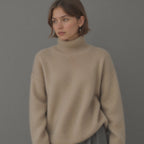 Jade | Mulher Caxemira Oversize Camisola Gola Alta