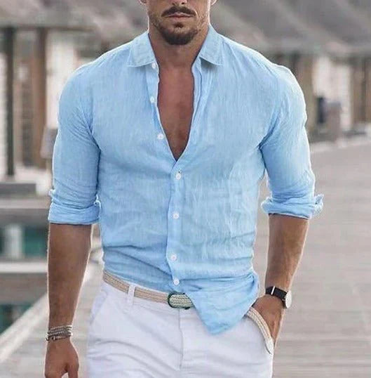 Posy | Camisa de Linho Masculina Respirável