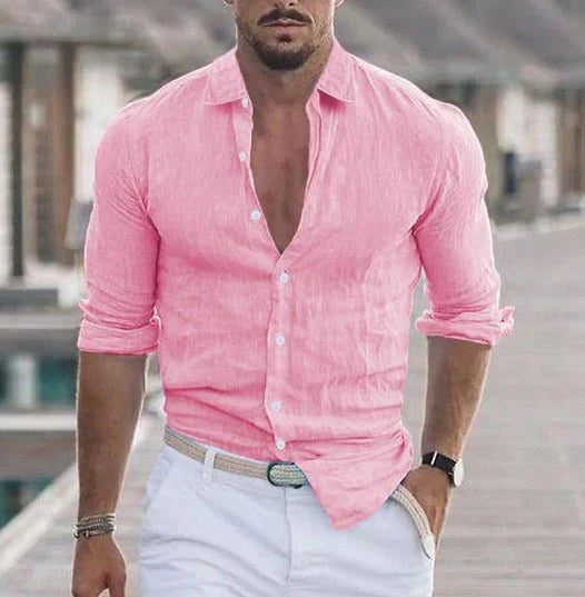 Posy | Camisa de Linho Masculina Respirável