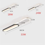 Esma | Luminária de Teto LED | Kit 2 Unidades, Retangular, Minimalista | Metal