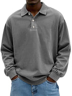Homem Polo Manga Longa Casual