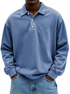 Homem Polo Manga Longa Casual