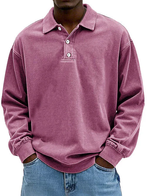 Homem Polo Manga Longa Casual